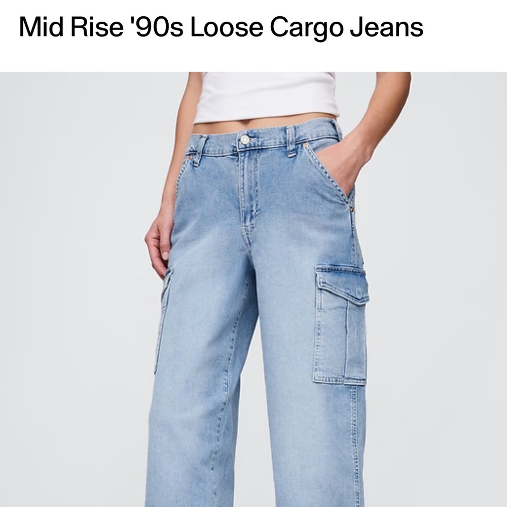 Blue Denim Cargo Jeans
